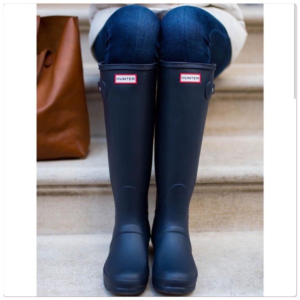 Navy Hunter Rain Boots